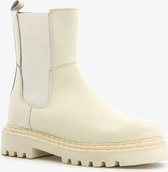 Groot leren meisjes chelsea boots - Beige - Maat 35 - Echt leer