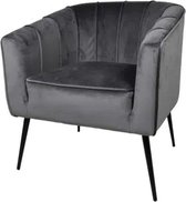 Fauteuil Otis 72x71x80 cm fluweel grijs