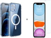 GSMNed – iPhone 12/12 Pro  Hoesje – Transparant – iPhone hoesje – Met 1x Screenprotector