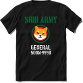 Shiba inu army general T-Shirt | Shib Crypto ethereum kleding Kado Heren / Dames | Perfect cryptocurrency munt Cadeau shirt Maat XXL