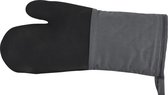 Excellent Houseware Gant de four - coton - gris/noir - gant de four manique