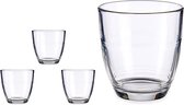 Set van 18x stuks koffieglazen 170 ml zonder handvat - Transparant stevig kwaliteitsglas