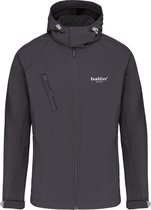 Heren Outdoorjas met Ballin Est. 2013 Softshell Hooded Jas Print - Grijs - Maat M