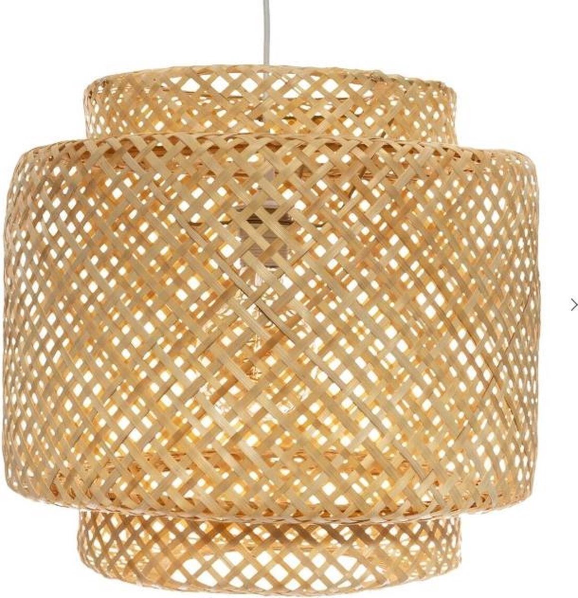 Hanglamp gevlochten Bamboe - 40 x 38 cm | bol.com