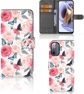 Smartphone Hoesje Motorola Moto G31 | G41 Flipcase Cadeautjes voor Moederdag Butterfly Roses