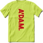 A'Dam Amsterdam T-Shirt | Souvenirs Holland Kleding | Dames / Heren / Unisex Koningsdag shirt | Grappig Nederland Fiets Land Cadeau | - Groen - S