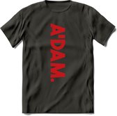 A'Dam Amsterdam T-Shirt | Souvenirs Holland Kleding | Dames / Heren / Unisex Koningsdag shirt | Grappig Nederland Fiets Land Cadeau | - Donker Grijs - S