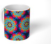 Mok - Koffiemok - Mandala - Abstract - Patroon - Regenboog - Mokken - 350 ML - Beker - Koffiemokken - Theemok