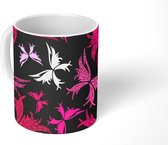Mok - Koffiemok - Patroon - Vlinder - Art Nouveau - Mokken - 350 ML - Beker - Koffiemokken - Theemok