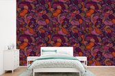 Behang - Fotobehang Patroon - Line art - Art nouveau - Breedte 390 cm x hoogte 260 cm