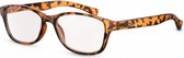 leesbril unisex rechthoekig bruin (CWI4000) sterkte +2.5