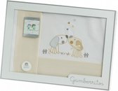 lakenset ledikant hondjes katoen beige 3-delig