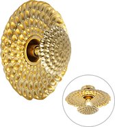 QAZQA robert - Design Wandlamp voor binnen - 1 lichts - D 24 cm - Goud/messing -  Woonkamer | Slaapkamer | Keuken