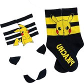Pokémon sokken - sport - stoer - Pikachu - 2-pack - wit - zwart - 36-42