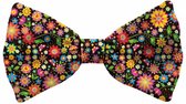 hondenvlinderdasje bloemen polyester maat S