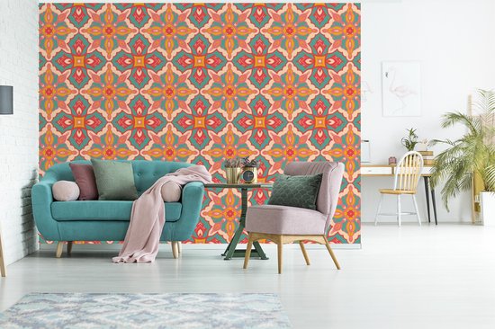 Papier Papier peint photo - Motifs de Papiers Peints - Hippie - Oranje - Largeur 400 cm x Hauteur 300 cm