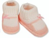 babysloffen strikje meisjes 0-6 maanden roze
