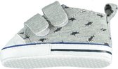 babyschoenen jongens textiel grijs/blauw mt 18/19