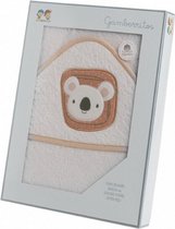 badcape Koala 100 x 100 cm katoen wit/beige