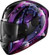 SHARK D-SKWAL 2 ATRAXX Motorhelm integraalhelm Zwart Violet Glitter - Maat XS