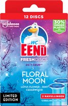 5x WC Eend Fresh Discs Navul Floral Moon 12 stuks