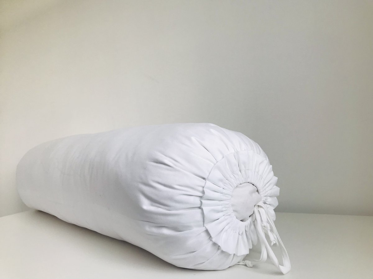 Gustiana® Guling - Rolkussen - Sluimerrol FIBERFILL met witte sloop - L85 x B35 x ø20 cm
