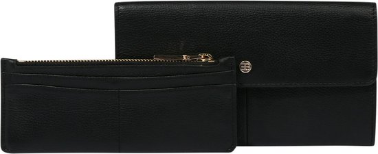 ESPRIT Cuir Pochette Sac de soirée Zoe Clutch Wallet Black Noir