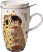 Goebel - Gustav Klimt | Tasse à Thee Le Baiser | Tasse - porcelaine - 450ml - avec de l'or véritable