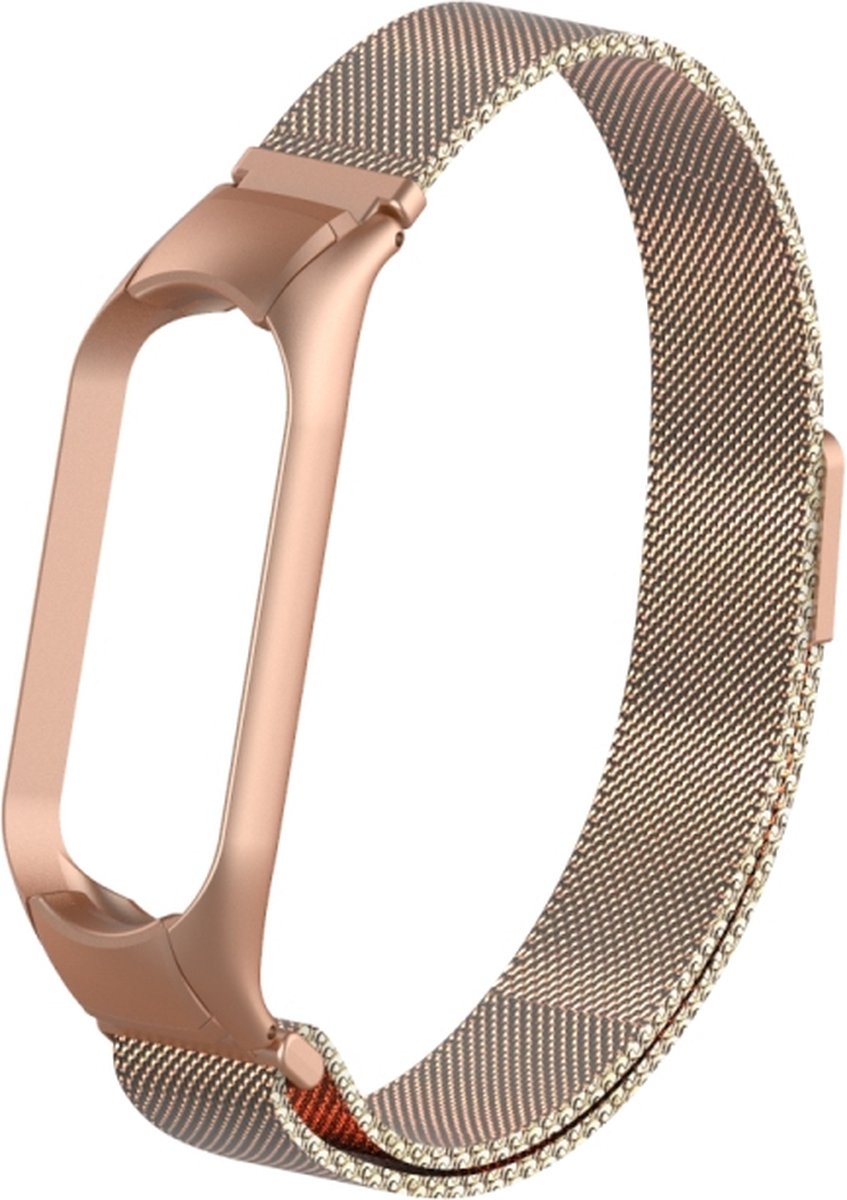 Milanees bandje - brons, geschikt voor Xiaomi Mi Band 5 & Mi Band 6