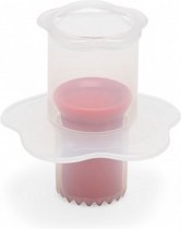 cupcake uitsteker 2,5 cm transparant/rood