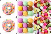 onderzetters Sweet 9 cm polyester 6 stuks