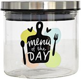 voorraadpot Menu Of The Day 450 ml glas transparant