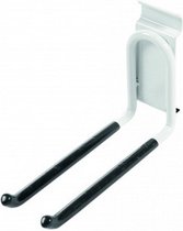 dubbele ophanghaak lang Walltech 16 cm staal wit