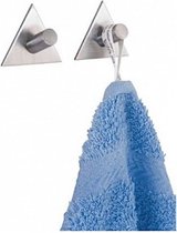 wandhaken Triangolo 5 cm RVS matzilver 2 stuks