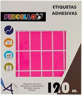 zelfklevende etiketten 20 x 37 mm papier roze