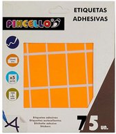 zelfklevende etiketten 25 x 45 mm papier oranje