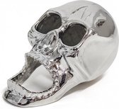 flesopener The Skull 8 cm zink zilver