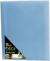 insteekmap 20 hoezen A4 polyester blauw/transparant