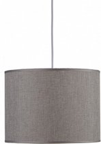 hanglamp E27 60W 30 x 22 cm textiel lichtgrijs