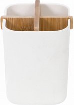 tandenborstelhouder Ecologik 10,5 cm bamboe wit