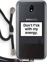 Case Company® - Samsung Galaxy J5 (2017) hoesje met Koord - My energy - Soft Case - Bescherming aan alle Kanten - Zijkanten Transparent - Bescherming Over de Schermrand - Back Cover - Crossbo