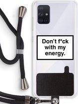 Case Company® - Samsung Galaxy A71 hoesje met Koord - My energy - Telefoonhoesje met Zwart Koord - Bescherming aan alle Kanten en Over de Schermrand