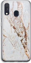 Case Company® - Samsung Galaxy A40 hoesje - Goud marmer - Soft Cover Telefoonhoesje - Bescherming aan alle Kanten en Schermrand