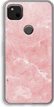 Case Company® - Google Pixel 4a hoesje - Roze marmer - Soft Cover Telefoonhoesje - Bescherming aan alle Kanten en Schermrand