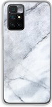 Case Company® - Xiaomi Redmi 10 hoesje - Witte marmer - Soft Cover Telefoonhoesje - Bescherming aan alle Kanten en Schermrand