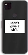 Case Company® - Google Pixel 4a 5G hoesje - Don't give a shit - Soft Cover Telefoonhoesje - Bescherming aan alle Kanten en Schermrand
