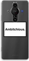Case Company® - Sony Xperia Pro-I hoesje - Ambitchious - Soft Cover Telefoonhoesje - Bescherming aan alle Kanten en Schermrand