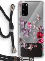 Case Company® - Samsung Galaxy S20 hoesje met Koord - Mooie bloemen - Telefoonhoesje met Zwart Koord - Bescherming aan alle Kanten en Over de Schermrand