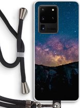 Case Company® - Samsung Galaxy S20 Ultra hoesje met Koord - Travel to space - Telefoonhoesje met Zwart Koord - Bescherming aan alle Kanten en Over de Schermrand