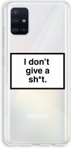 Case Company® - Samsung Galaxy A51 4G hoesje - Don't give a shit - Soft Cover Telefoonhoesje - Bescherming aan alle Kanten en Schermrand
